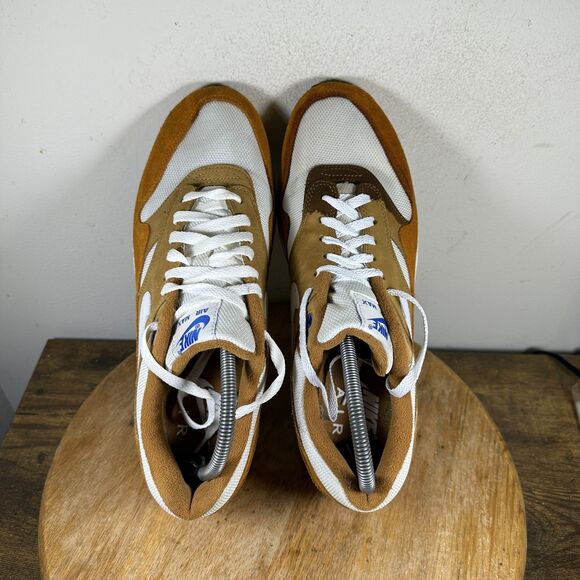 Nike Air Max 1 Shoes Mens Size 11 Wheat White OG Anniversary 908366-700 Sneakers